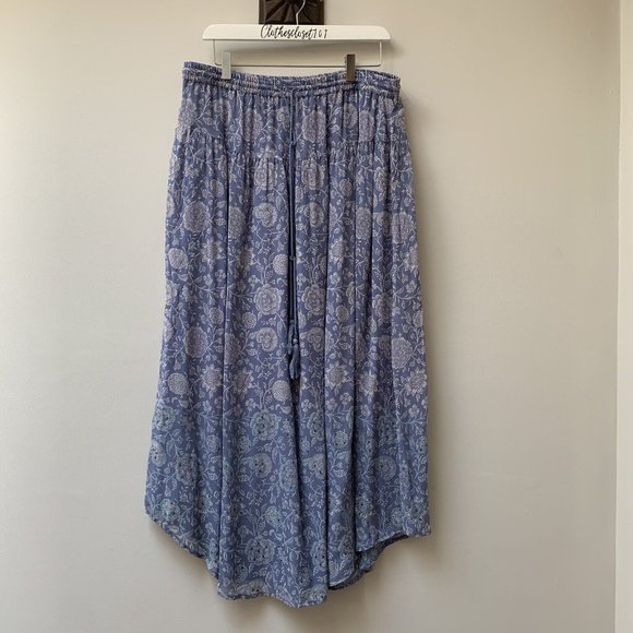 EAST Dresses & Skirts - EAST Full Long Maxi Skirt Size Large Chiffon Asymmetrical Hem Gypsy Boho Sequins